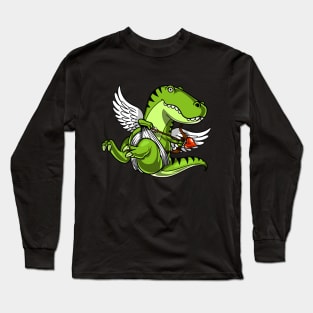 T-Rex Dinosaur Cupid Long Sleeve T-Shirt